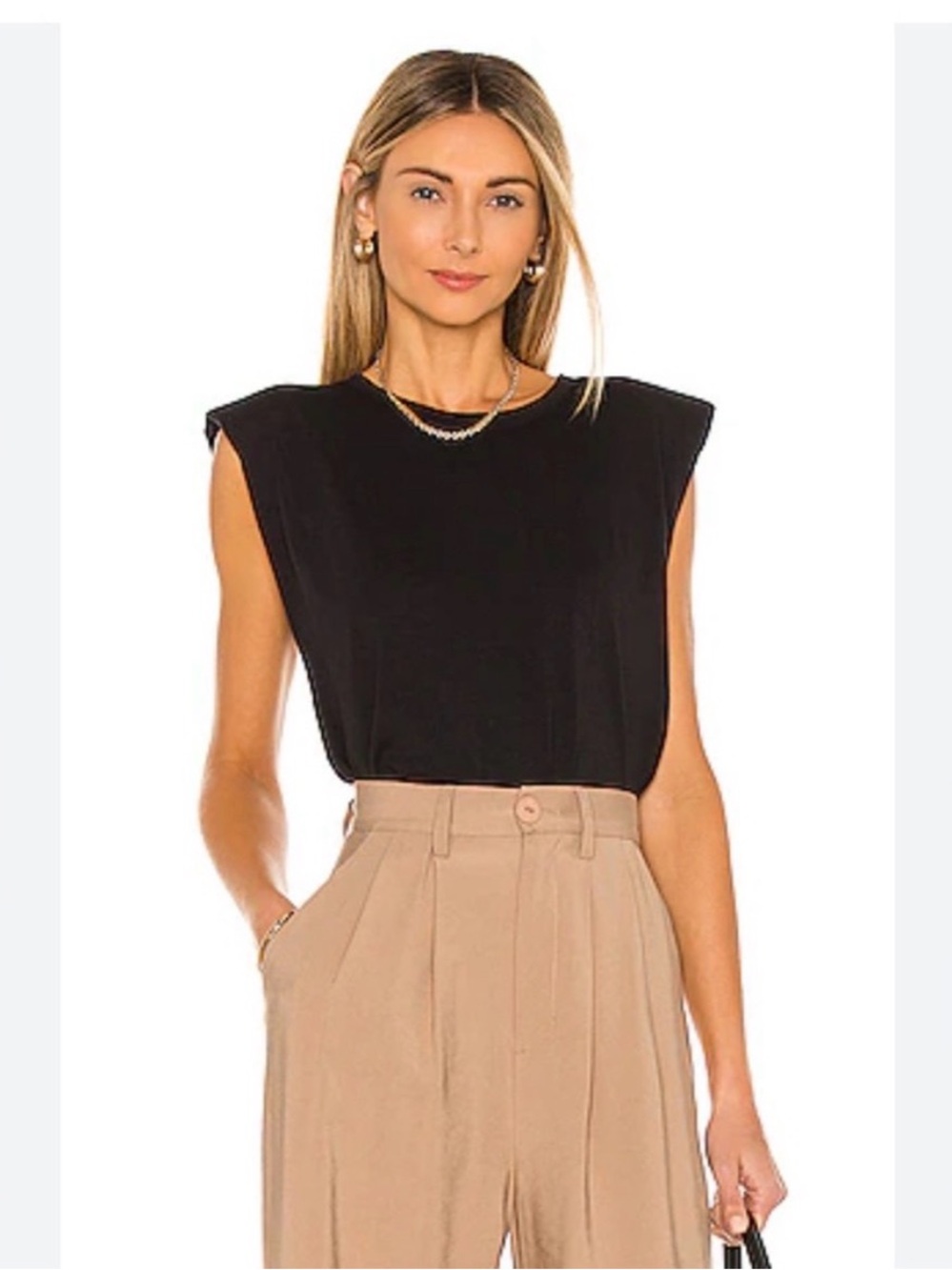 Sanctuary Shoulder Pad Muscle Tee